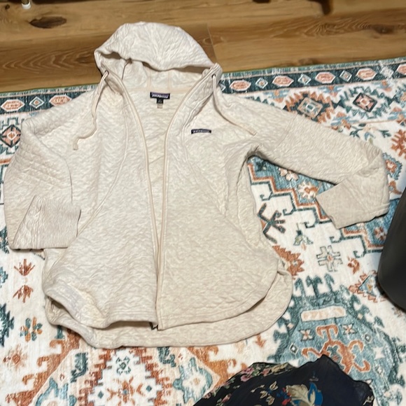 Patagonia hooded zip jacket beige small - Picture 1 of 2
